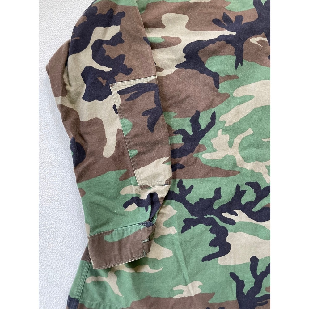 US Army Mens Medium Long BDU Jacket Camo Woodland 1st Infantry Division Patches - Picture 7 of 16